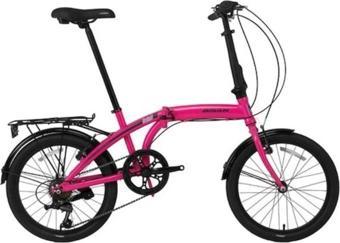BİSAN TWIN-S KATLANIR BİSİKLET 28CM V 20 JANT 6 VİTES PEMBE SİYAH