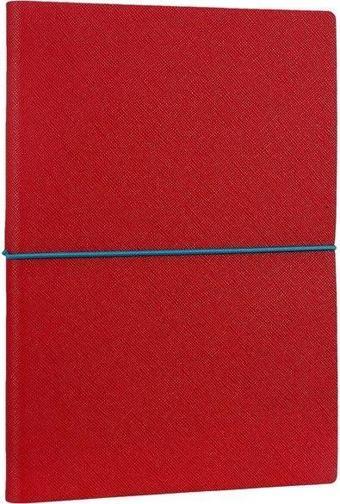 Victorias Journals Smyth Elastic Fashion Çizgili Defter Kırmızı