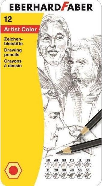 Eberhardfaber Çizim Kalemi Artist Color 12li Metal Kutu