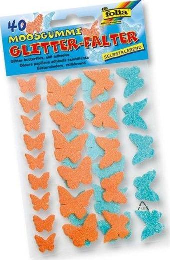 Folia Eva Sticker Glitter 40 Adet Kelebek