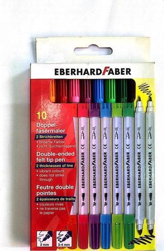 FABER CASTELL ÇİFT UÇLU KEÇELİ KALEM 10 RENK 550010