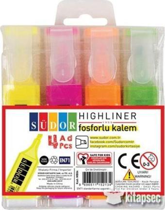 Fosforlu Kalem 4 Lü Set