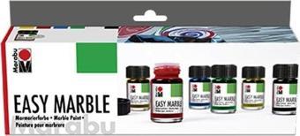 Marabu Easy Marble 6 Renk Kolay Ebru Boyası Seti