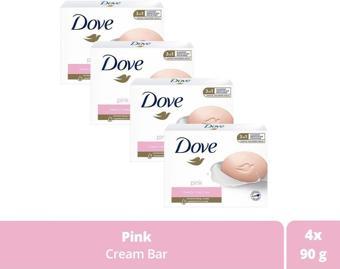 Dove Beauty Cream Bar Katı Güzellik Sabunu Pink Nemlendirici Etkili 90 G X4 Adet