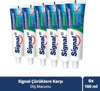 Signal Diş Macunu Çürüklere Karşı Nane Ferahlığı 100 Ml X6