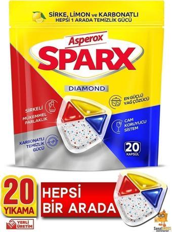 ASPEROX Sparx Bulaşık Makinesi Kapsülü 20 Yıkama