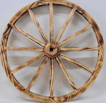 Otantik Çarşı Ahşap At Arabası Tekeri 90 cm.
