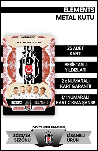 Mythos Cards Beşiktaş 2023-2024 Sezonu Elements Serisi - Metal Kutu Futbolcu Kartları