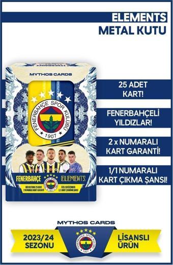 Mythos Cards Fenerbahçe 2023-2024 Sezonu Elements Serisi - Metal Kutu Futbolcu Kartları