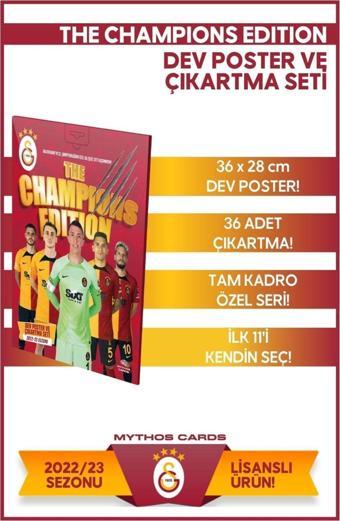 Mythos Cards Galatasaray The Champions Edition Dev Poster Ve Çıkartma Seti