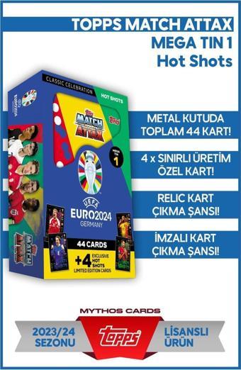 Topps Official Euro 2024 Match Attax - Mega Tin 1 Futbolcu Kartları