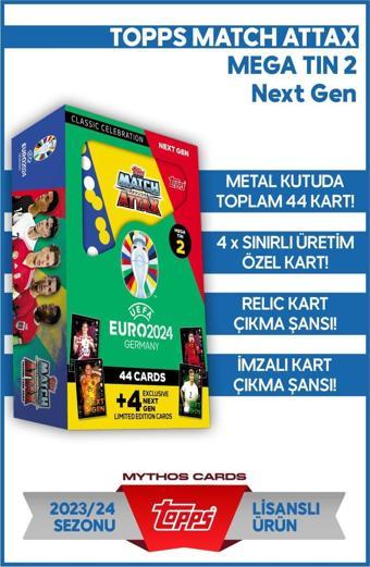 Topps Official Euro 2024 Match Attax - Mega Tin 2 Futbolcu Kartları