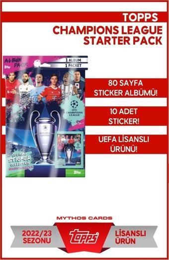 Topps Uefa 2022-2023  Şampiyonlar Ligi Resmi Lisanslı Sticker Koleksiyonu - Başlangıç Paketi