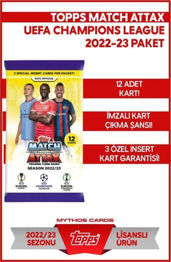 Topps Uefa 2022-2023 Şampiyonlar Ligi  Sezonu Resmi Futbolcu Kartları – Paket