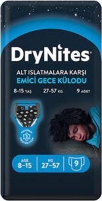 Huggies Erkek Drynites 8-15 Yaş 9 Adet Gece Külodu