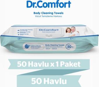 Dr Comfort Vucüt Temizleme Havlusu 50'li Paket - Kapaklı