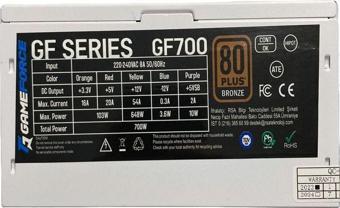 Gameforce Gf700 Beyaz 700W 80+ Bronz Sertifikalı Güç Kaynağı