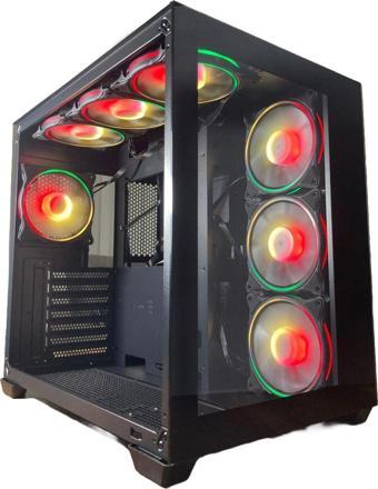 Gameforce Lıquıd 7X120Mm Rgb Fanlı Kumandalı Ve Kontrolcülü Atx Oyuncu Bilgisayar Kasası