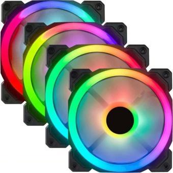 Gametech 7R Pro Seri (4'Lü Set) Rainbow Ledli Sessiz 120Mm Kasa Fanı