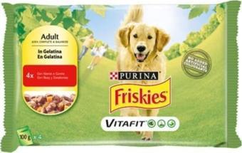 friskies Adult Biftekli Pouch Yetişkin Köpek Konservesi 4x100 gr