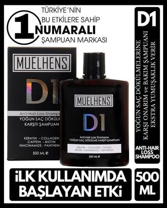 Muelhens D1 Anti Hair Loss Shampoo Yoğun Saç Dökülme Karşıtı Özel Bakım Şampuanı 500 Ml