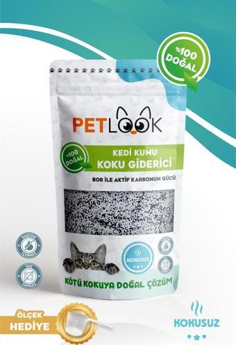 Petlook Kedi Kumu Koku Giderici, Bor ve Aktif Karbonlu Koku Giderici Kokusuz 300 GR,