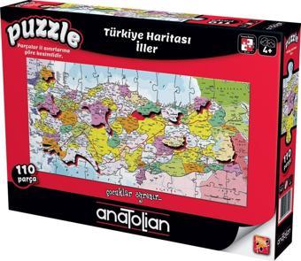 Anatolian 110 Parçalık Eğitici Puzzle - Türkiye Haritası İller 7401
