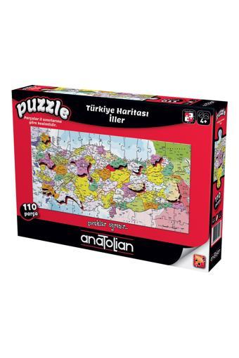 Anatolian 110 Parçalık Eğitici Puzzle - Türkiye Haritası İller 7401