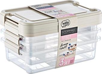 Hobby Life Infinity Kilitli Saklama Kabı Seti 3 x 3 L