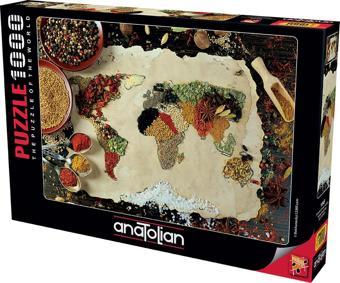 Anatolian 1000 Parçalık Puzzle - Baharatlı Dünya Haritası 1045