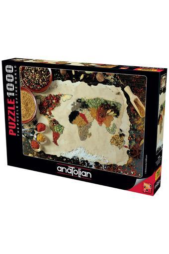 Anatolian 1000 Parçalık Puzzle - Baharatlı Dünya Haritası 1045