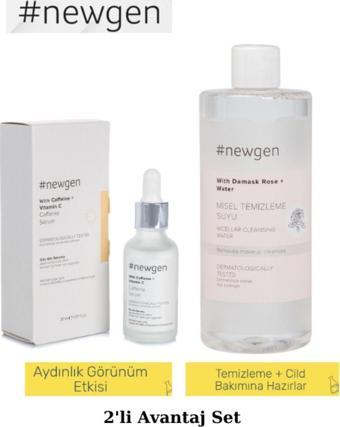 Newgen With Kafein + Vitamin C Göz Altı Serumu, Aydınlık Görünüm Etkisi 30ml, Misel Temizleme Suyu 4