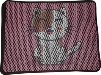 Nanbell Büyük Elekli Çift Katlı Kedi Kumu Paspası 75X59 cm Desenli No:11
