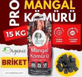 Meaty&Cheesy Firehex Bio Karbon Mangal & Barbekü Kömürü (Briket) - 15 kg