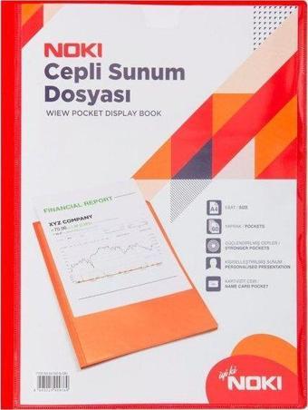 Noki Cepli Sunum Dosyası 60 Yaprak Kırmızı