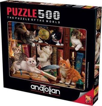 Anatolian 3618 Kedi Ve Kitap 500 Parça Puzzle