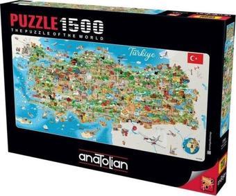 Anatolian Türkiye Haritası 1500 Parça Puzzle