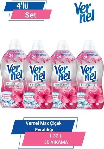 VERNEL MAX ÇİÇEK FERAHLIĞI 1.32L 55 YIKAMA  4'lü Set