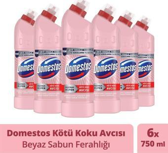 Domestos Çamaşır Suyu Beyaz Sabun Ferahlığı 750 ml x 6 Adet