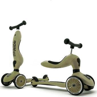 Scoot and Ride Highwaykick 1 Oturaklı Çocuk Scooter Olive 160629-00001