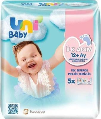 Uni Baby İlk Adım 5x52'li Islak Mendil