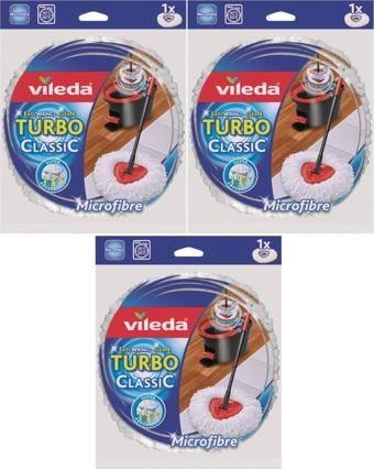 Turbo Yedek Mop Paspas Ucu (%100 Mikrofiber) (3 Lü Set)