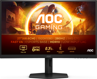 AOC 27" C27G4ZXU 280Hz 1Ms Adaptive Sync Curved Gaming Monitör