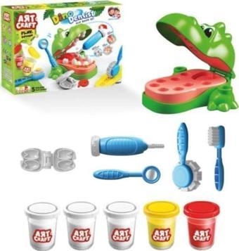 Dede Art Craft Eğitici Dino Dentist Oyun Hamuru Seti - Play Dough Dinazor Dişçi Seti