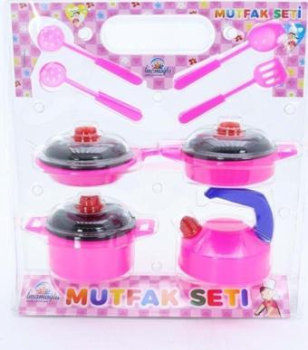 İmamoğlu Pembe Vakumlu Mutfak Tencere Tava Seti 8699921561121