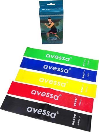 Avessa Lab-Set50 Latex Egzersiz Band Seti 5li