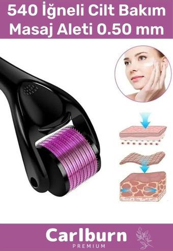 Derma Roller Titanyum Uçlu 540 İğneli Cilt Bakım Vücut Yenileme Masaj Aleti 0,50 mm