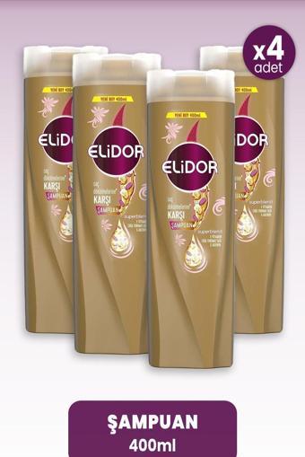 Elidor Superblend Şampuan Saç Dökülmelerine Karşı 400 ml x 4 Adet