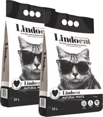 LindoCat Kokusuz Kalın Taneli Topaklaşan Kedi Kumu 10 Lt x 2 Adet