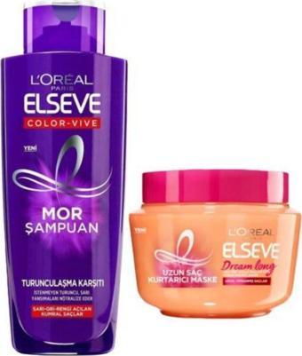 Elseve Loreal Mor Şampuan 200 Ml + Dream Lounge Saç Maskesi 300ml